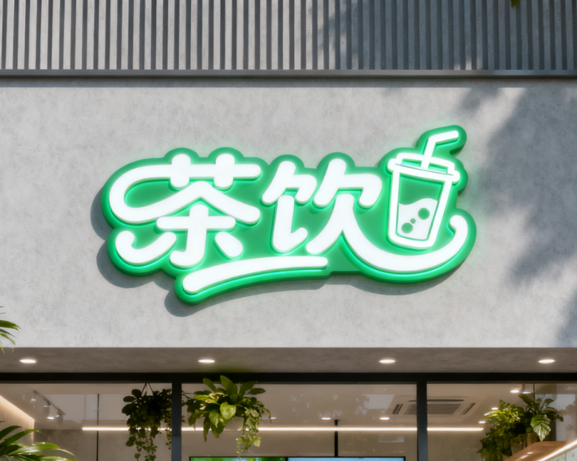新式茶飲&咖啡連鎖招牌字標(biāo)識牌源頭工廠，賦能品牌視覺突圍