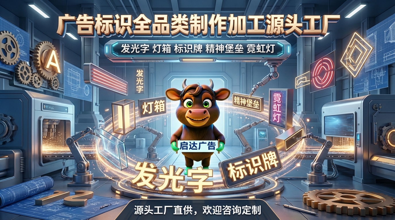 定制門頭發(fā)光字招牌工廠---廣州啟達廣告為大亞灣商業(yè)活力添磚加瓦。